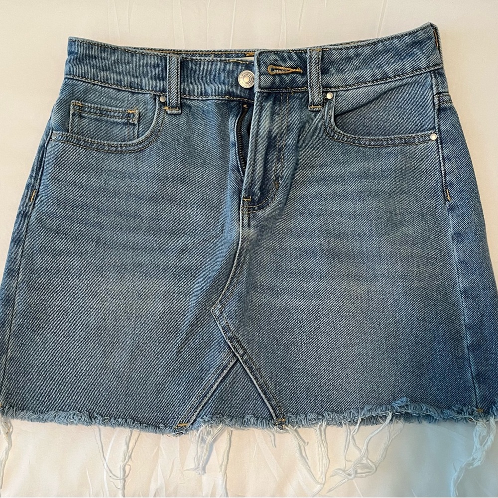 PacSun Light Blue Denim Mini Skirt